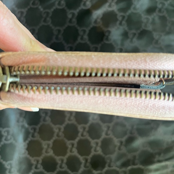 Authentic Gucci GG Butterfly Farfalla Zip Around Leather Long Wallet - Picture 11 of 13